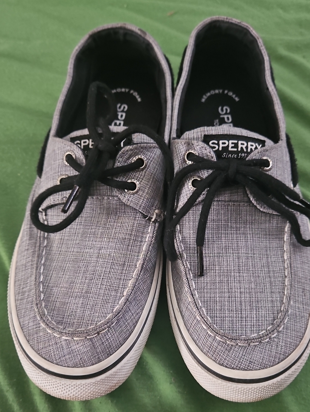 Sperry Men’s Grey Canvas Boat Shoes